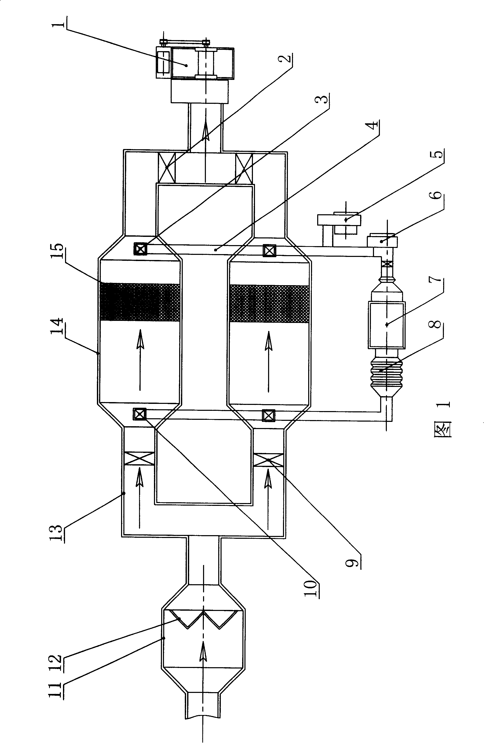 Device for adsorbing, desorbing and purifying organic gas