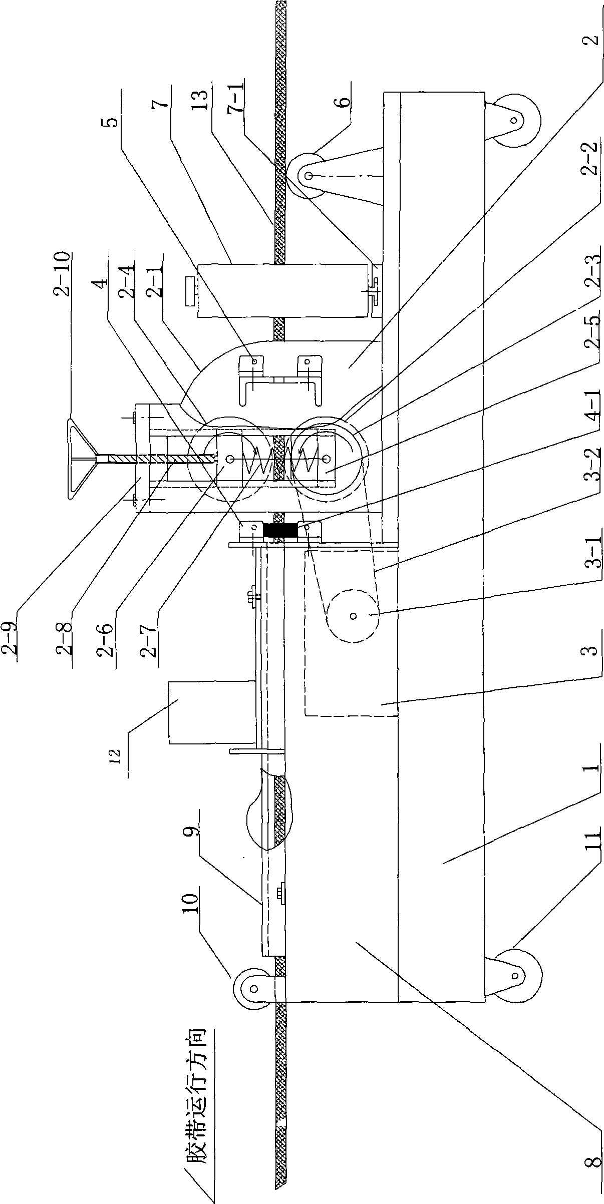 Cutting trimming device of conveyer belt
