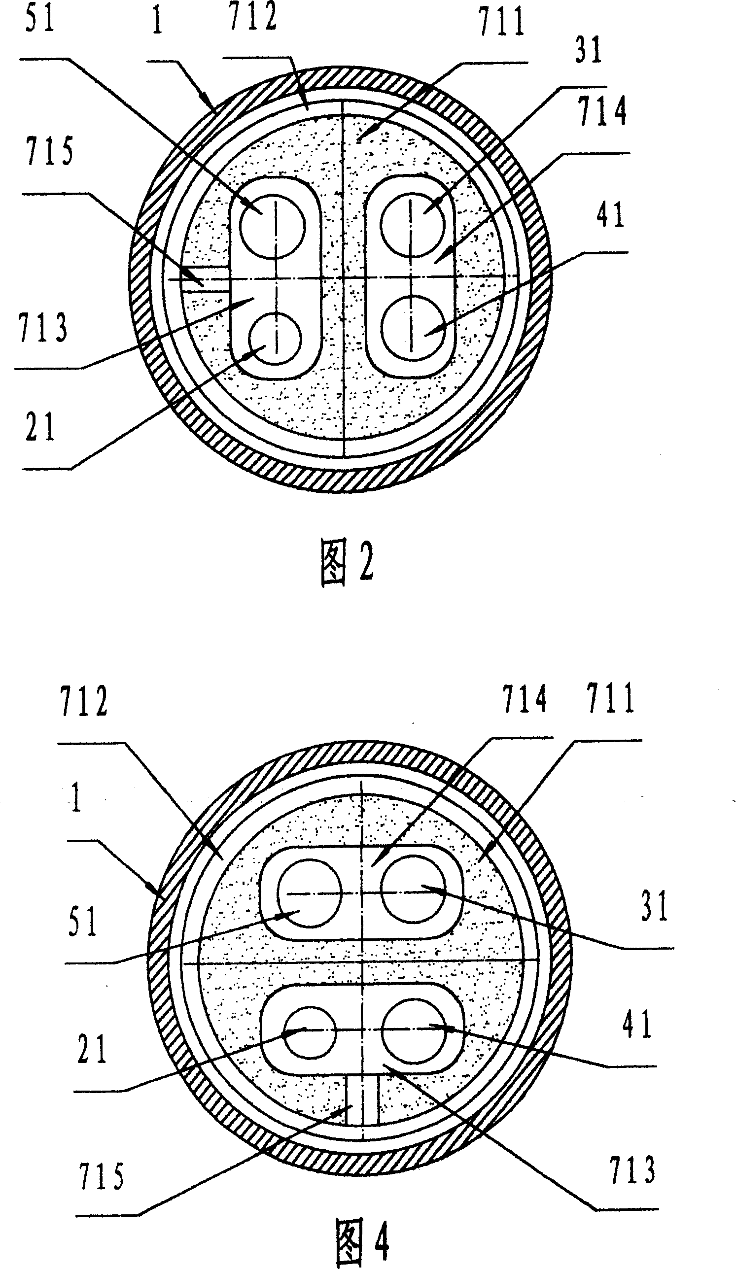 Electric four-way change valve