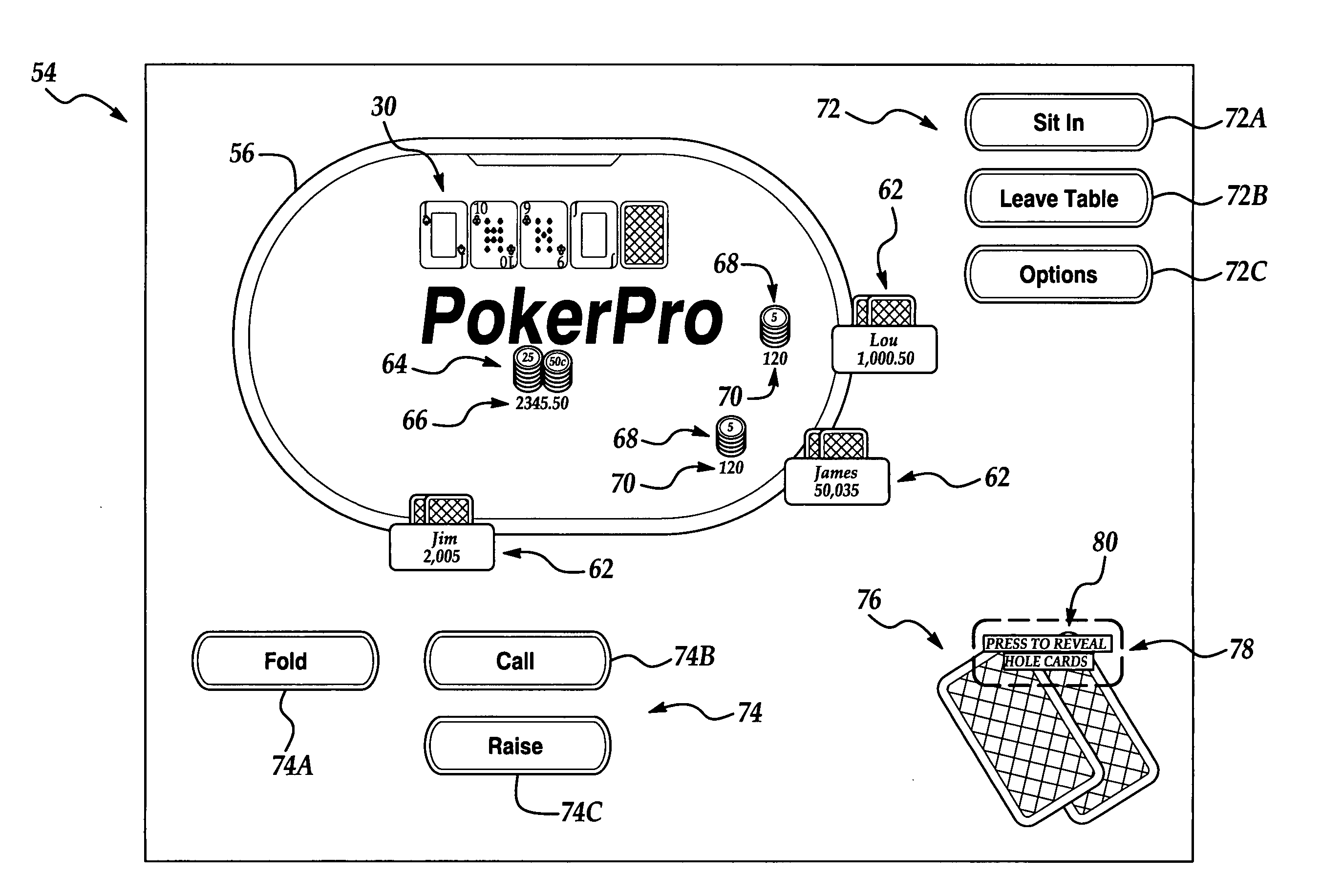 Electronic card table and method