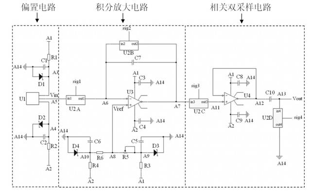 Unit thermistor detector reading-out circuit manufactured in PCB (Printed Circuit Board) circuit manner