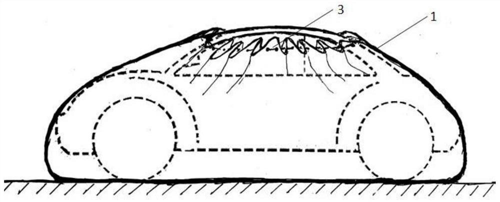 Vehicle rescue blanket with functions of water logging prevention and fire extinguishing