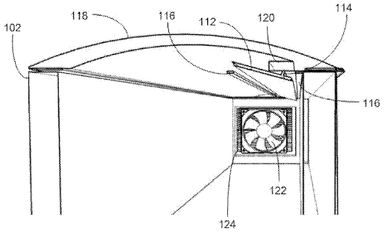 Apparatus and Method for Regulating Air Flow to a Garnish in a Cooler