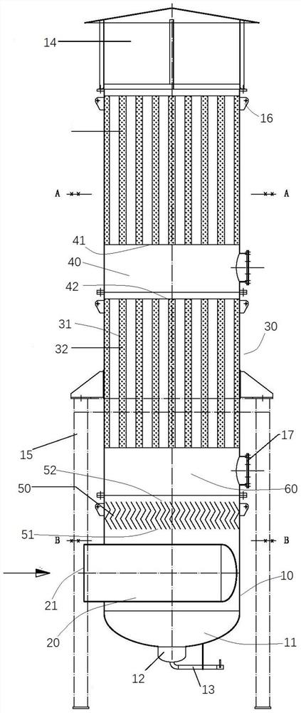 Resistive and reactive composite silencing tower