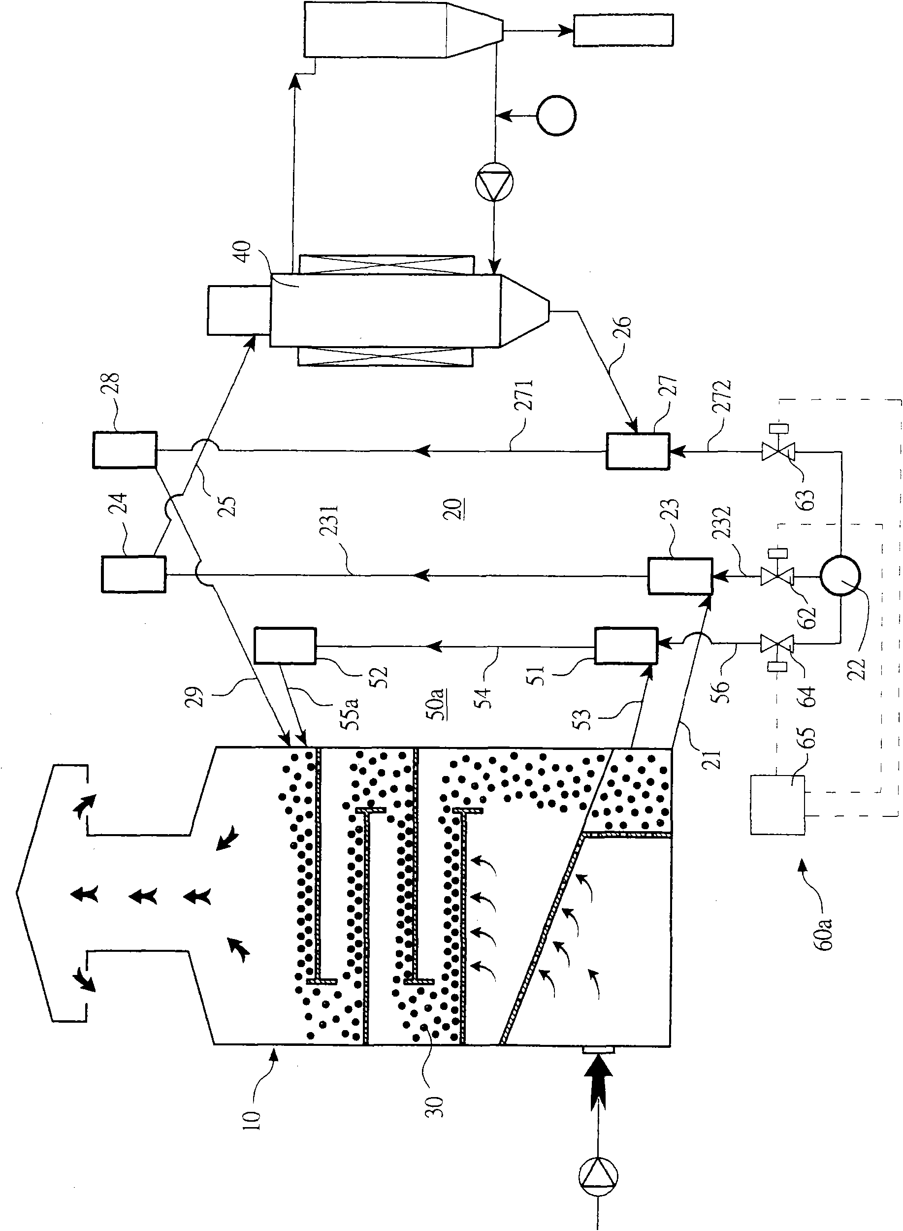 Energy saving device and energy saving method of solvent purifying system of fluidized floatation bed