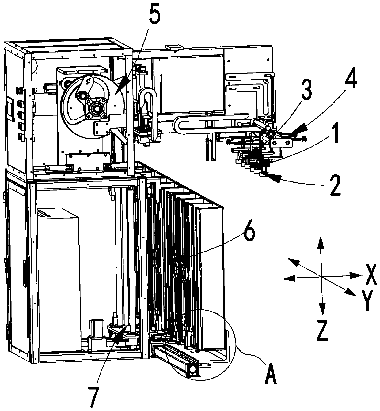 Single power two-way moving mechanism and flat feeding machine