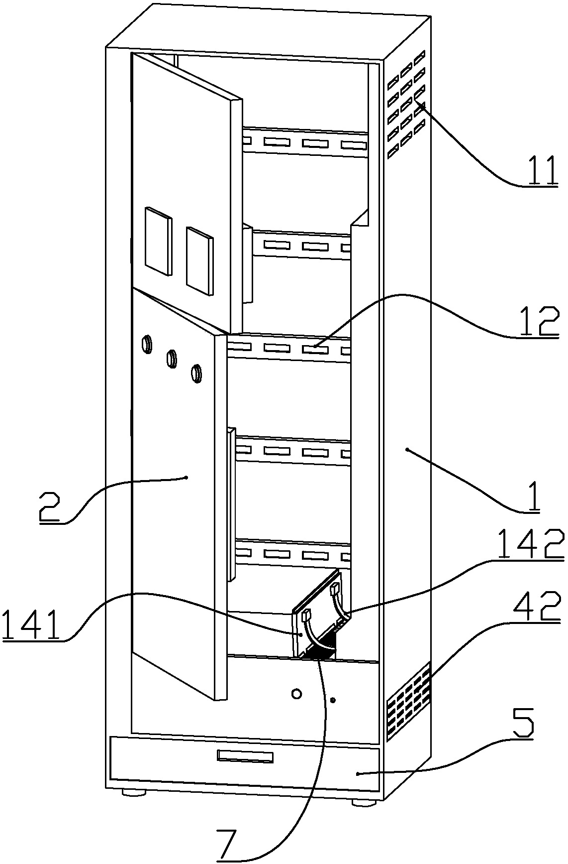 A power distribution cabinet