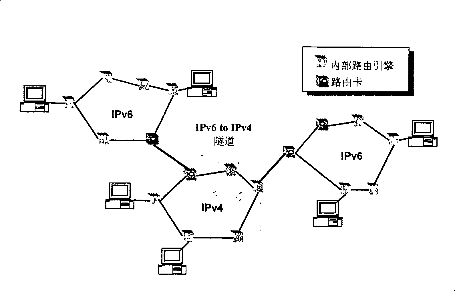 Method and device for realizing different IP data packet repeating using strategic flow