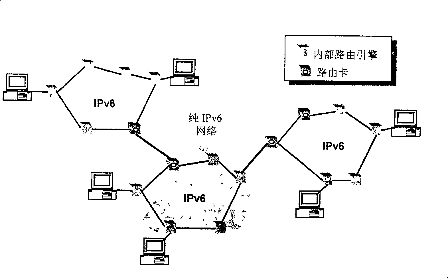 Method and device for realizing different IP data packet repeating using strategic flow
