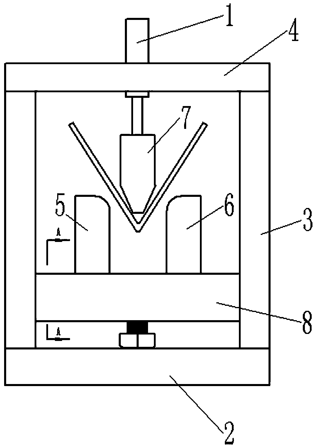 Bending testing device for cold-bending plate