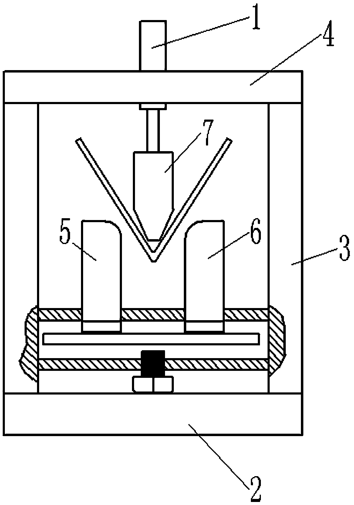 Bending testing device for cold-bending plate