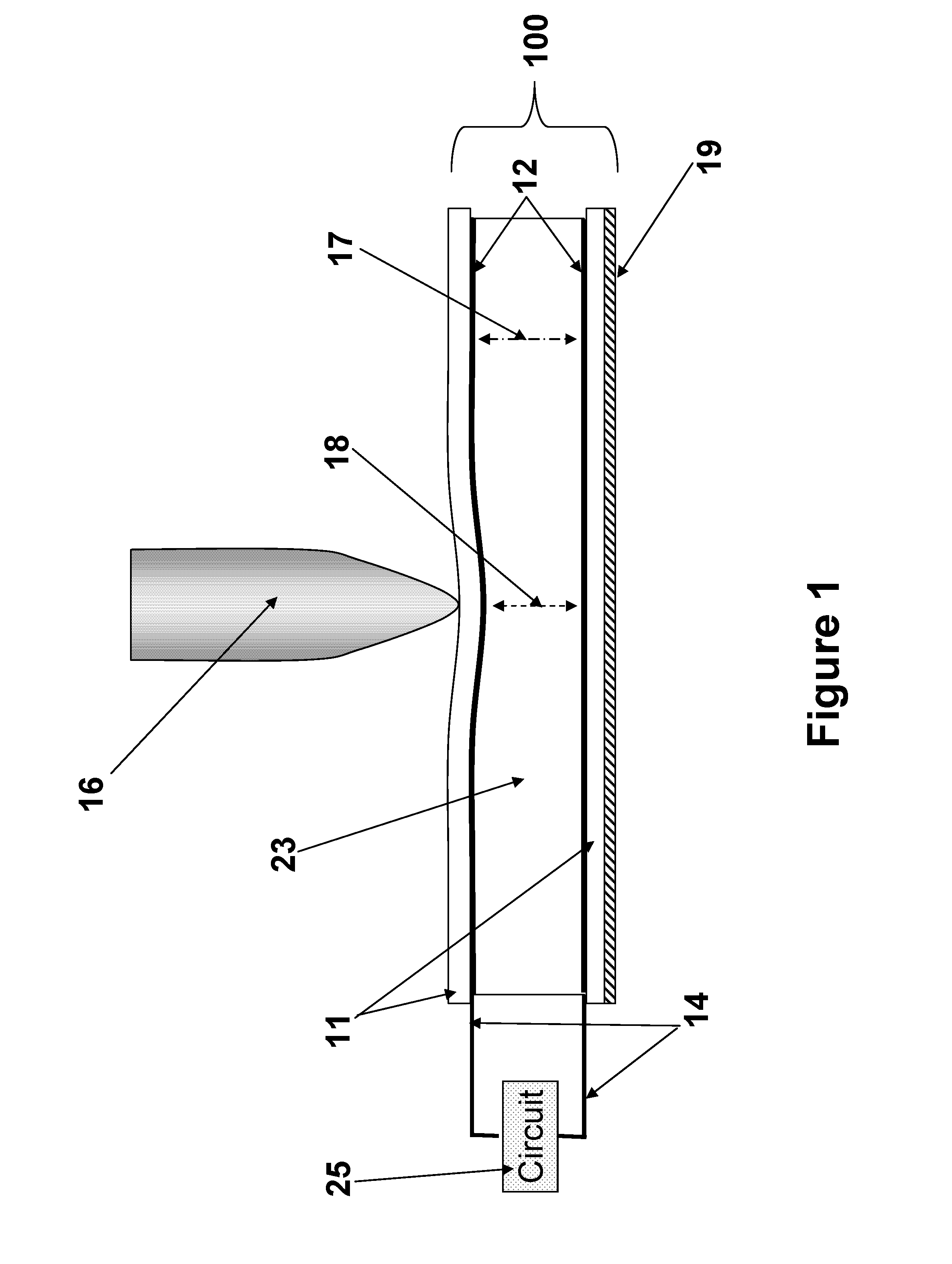 Selectively erasable electronic writing tablet