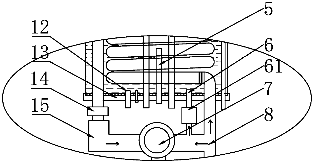 Integrated water heater adopting running water heating mode