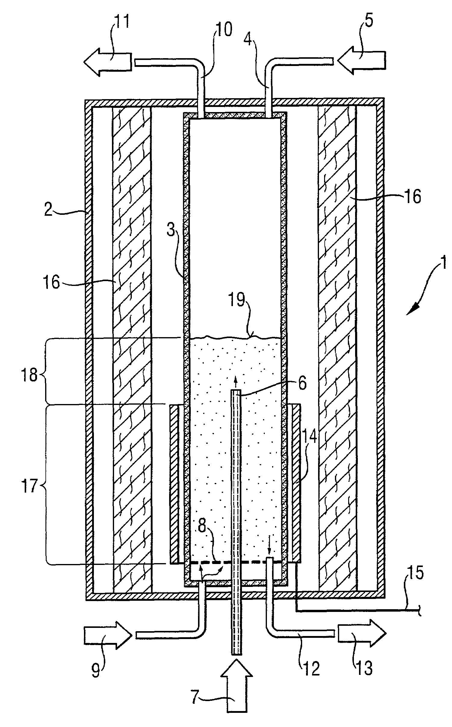 Radiation-heated fluidized-bed reactor