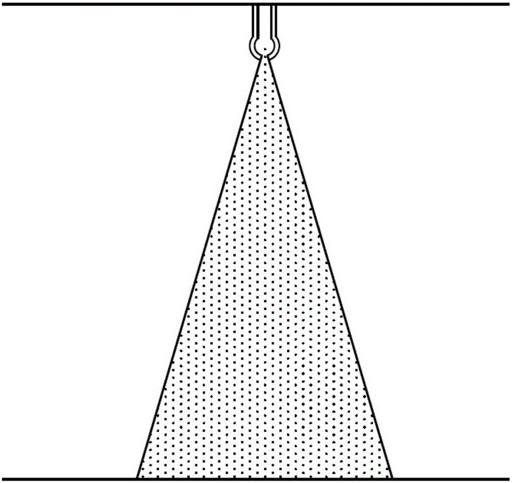 Ground jetting type jet apparatus used for water curtain partition in tunnel fire