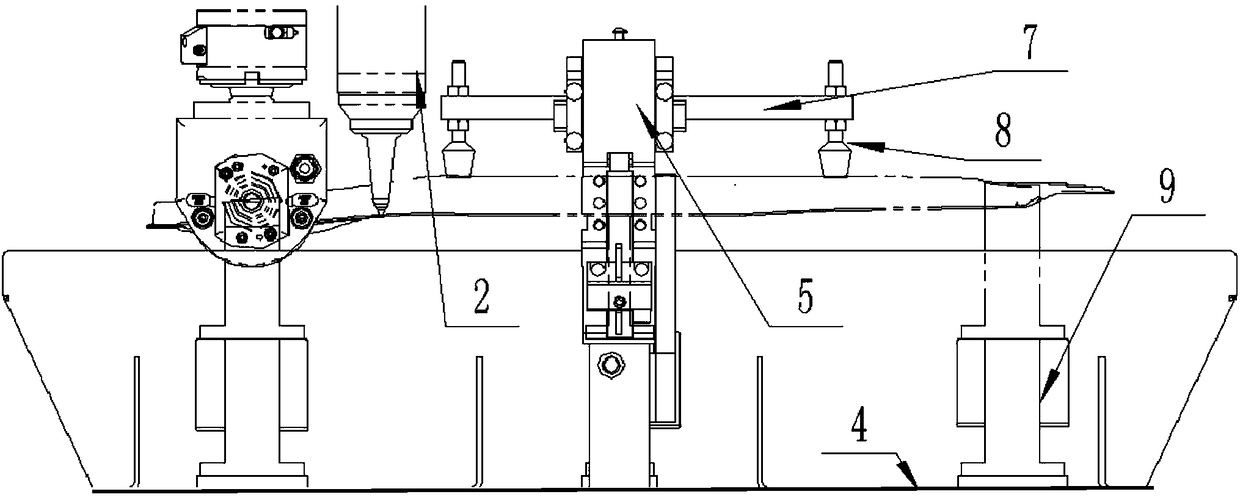 Eight-shaft mechanism for robot three-dimensional laser cutting device of car body sheet metal part