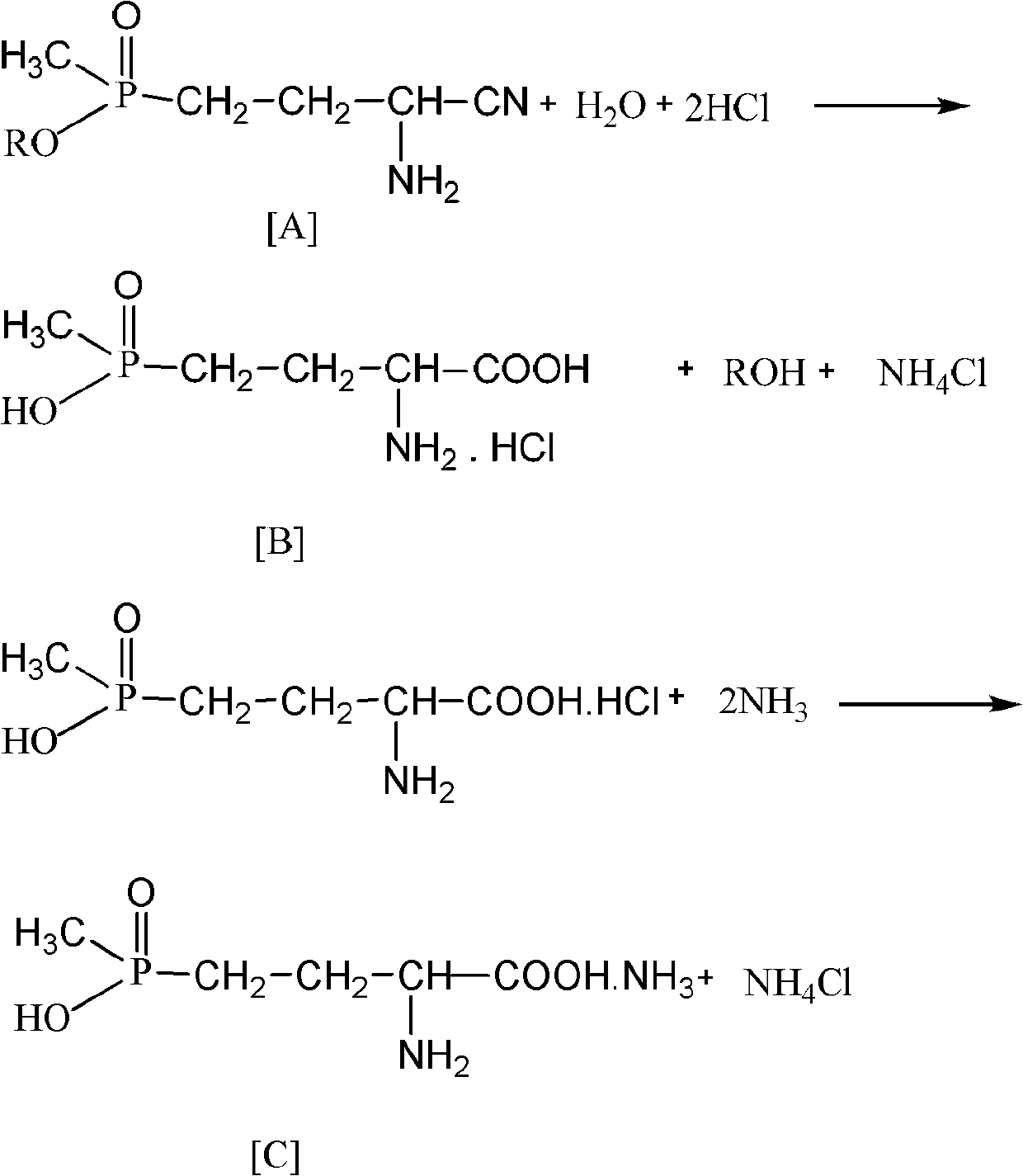 Process for purifying glufosinate-ammonium