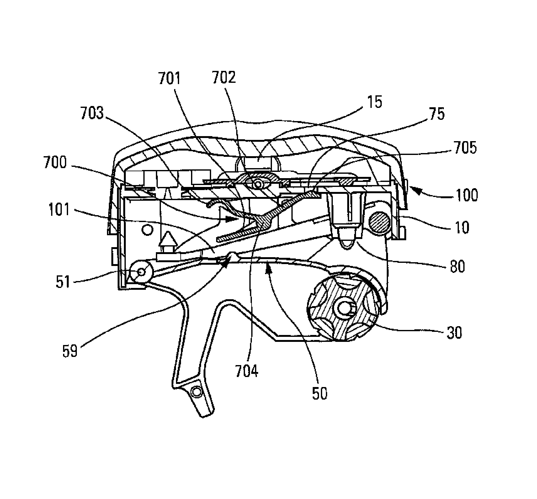 Device for dispensing a fluid product