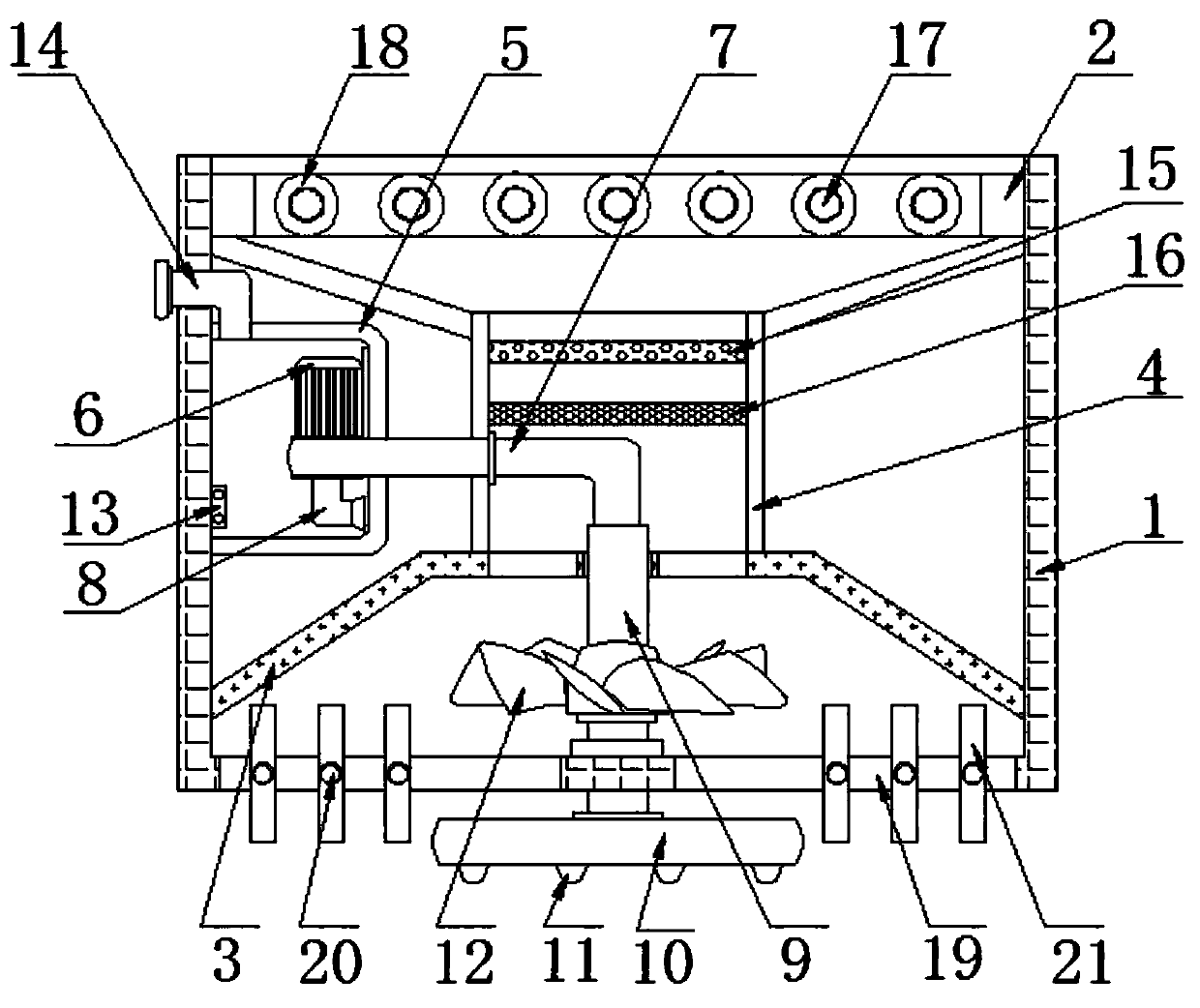 Air regulating device of vehicle-mounted air conditioner