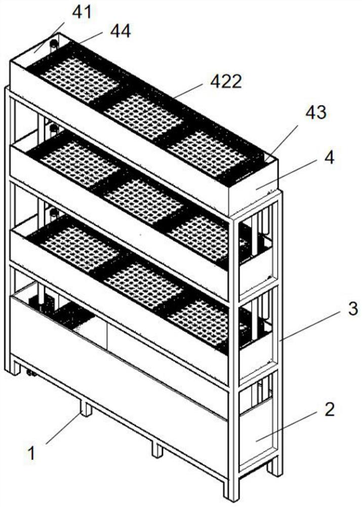 Water circulation oxygenation, filtration and purification three-dimensional planting integrated ecological device