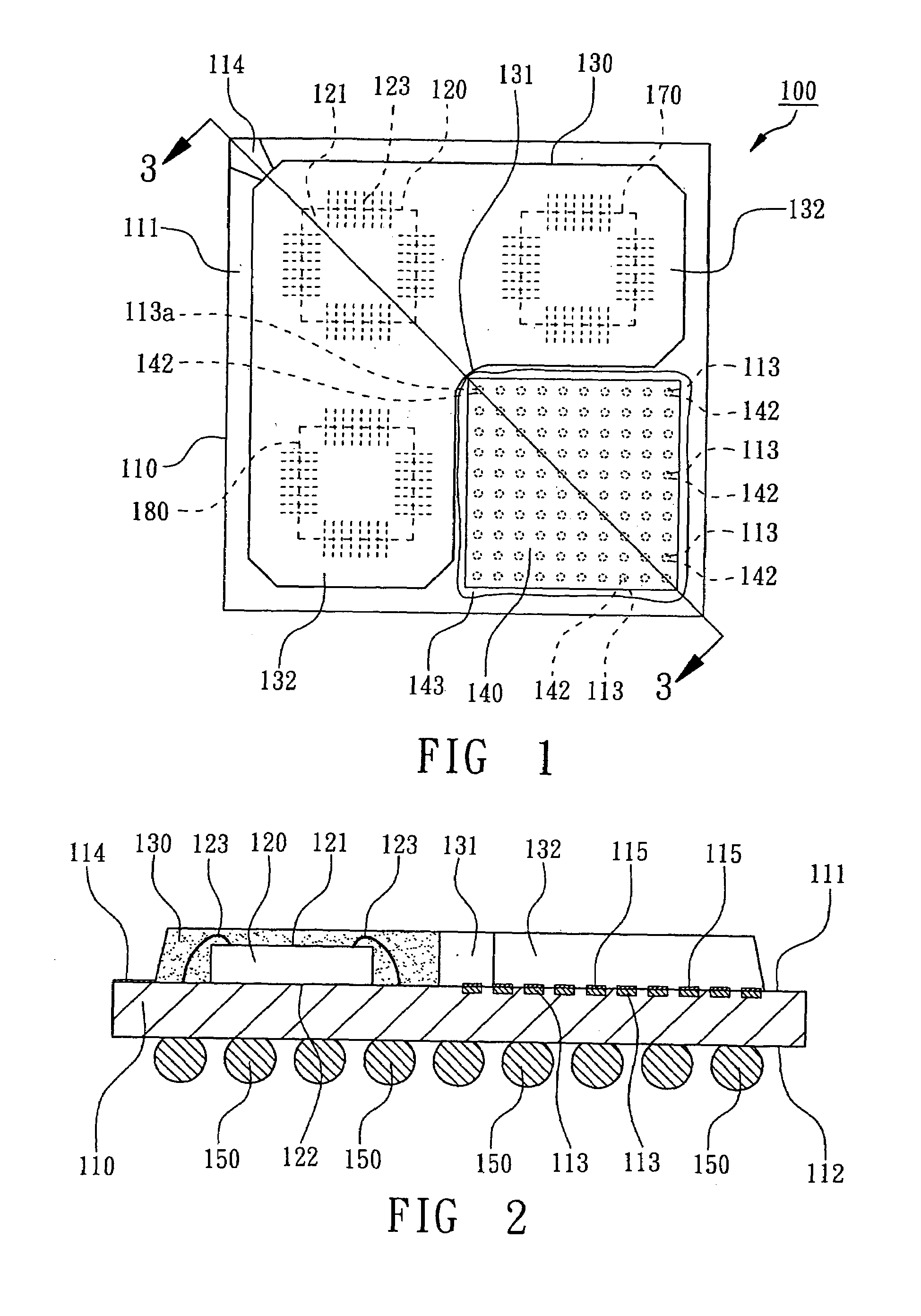 Multi-chip package combining wire-bonding and flip-chip configuration