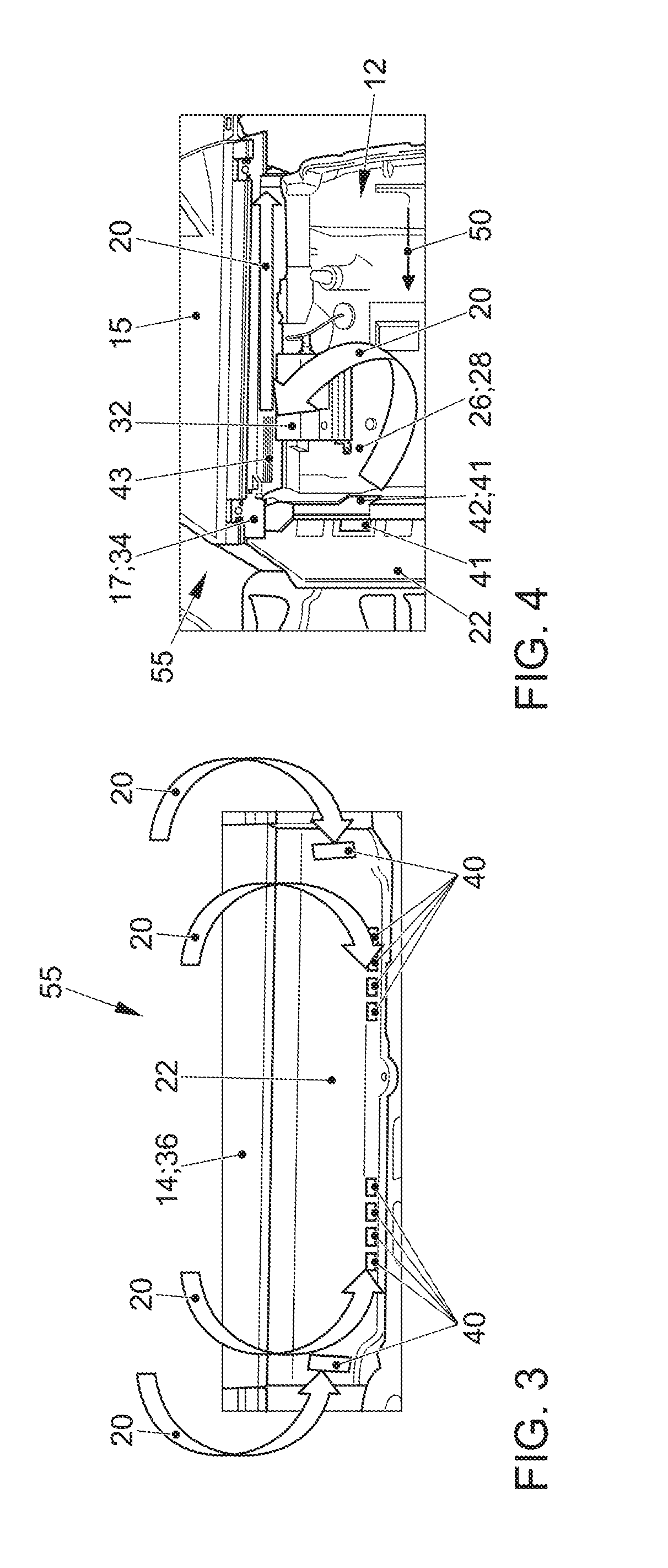 Component system for ventilating a trunk compartment area and motor vehicle