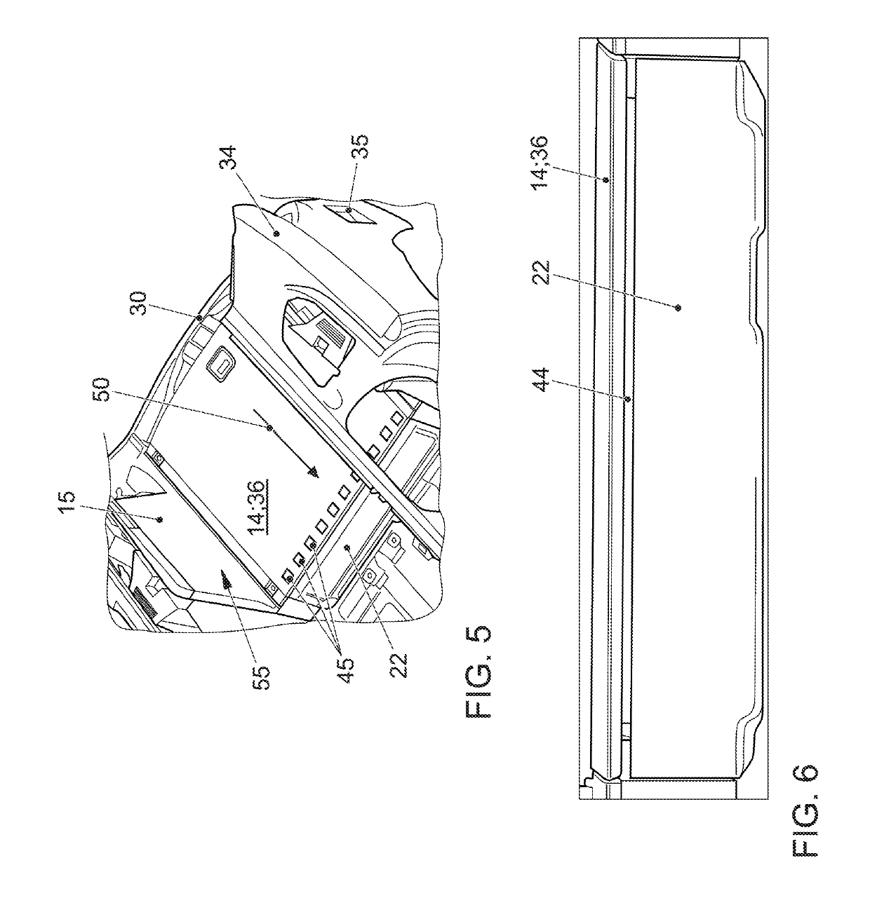 Component system for ventilating a trunk compartment area and motor vehicle