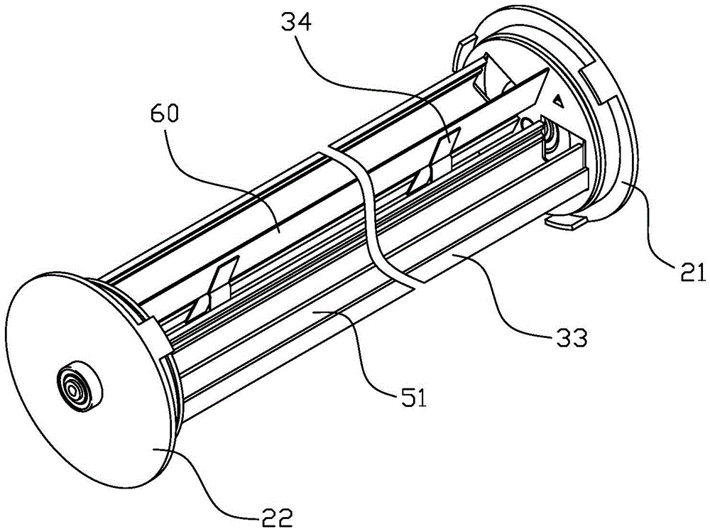 Combined type light-transmitting roller assembly