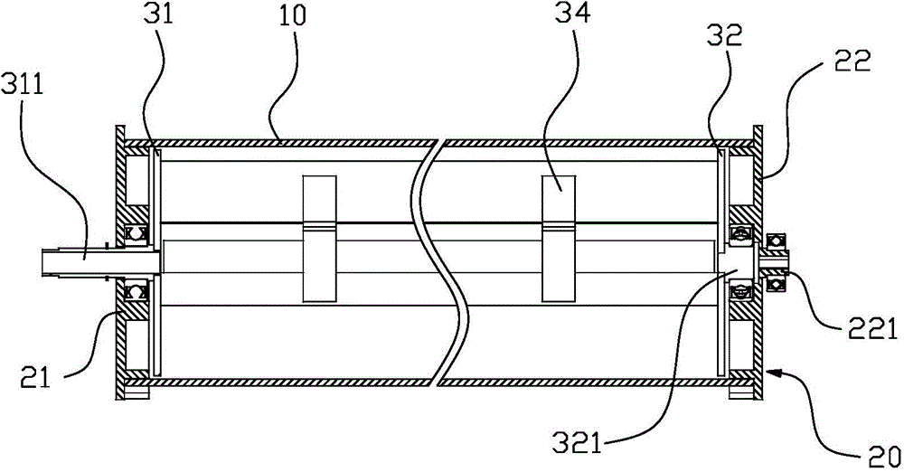 Combined type light-transmitting roller assembly