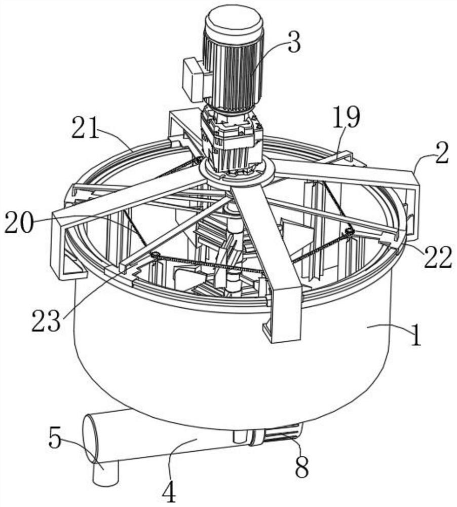 Material mixing machine for processing cooked beef food