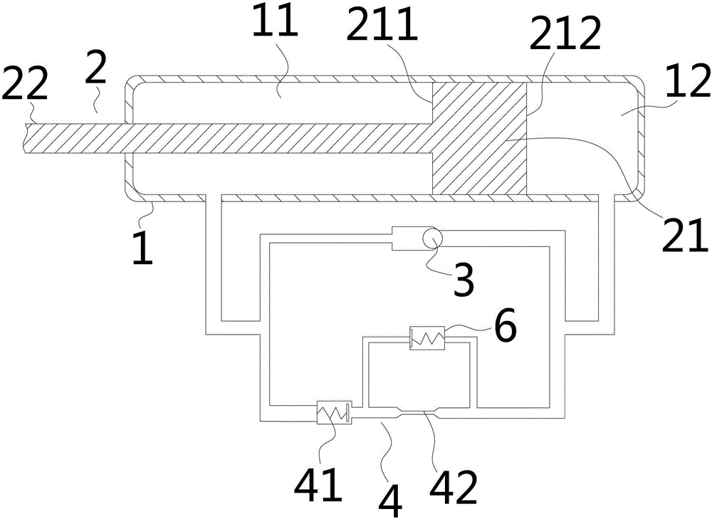 Pressure device that can be parked at will