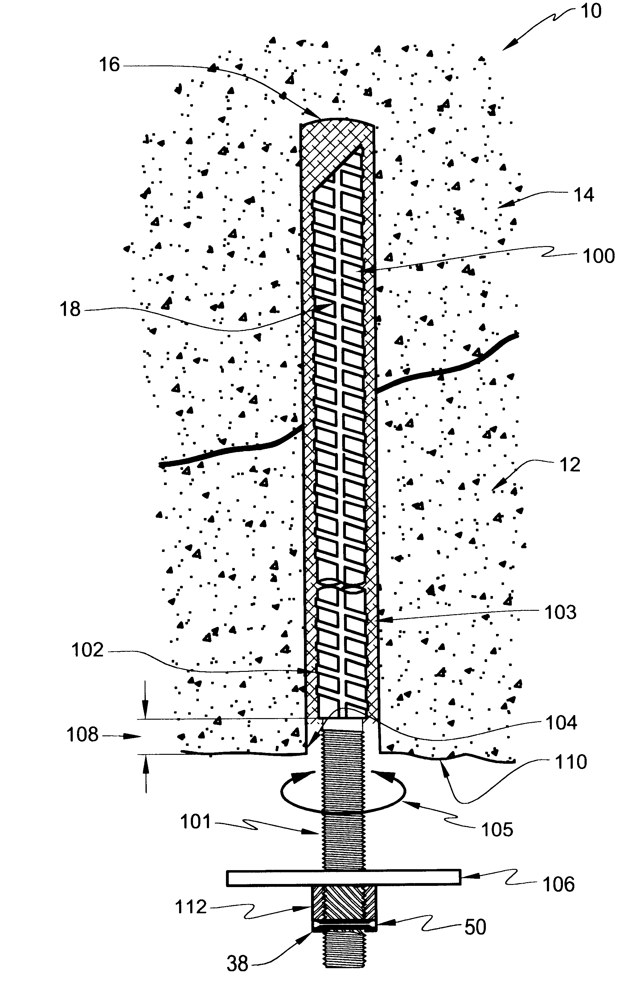 Rock stabilizing apparatus and method