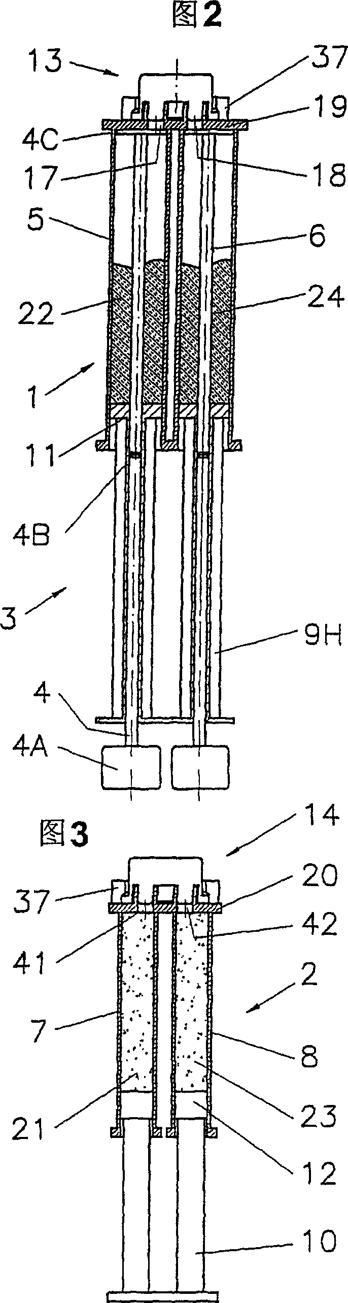 Device and method for transferring, mixing and delivering components