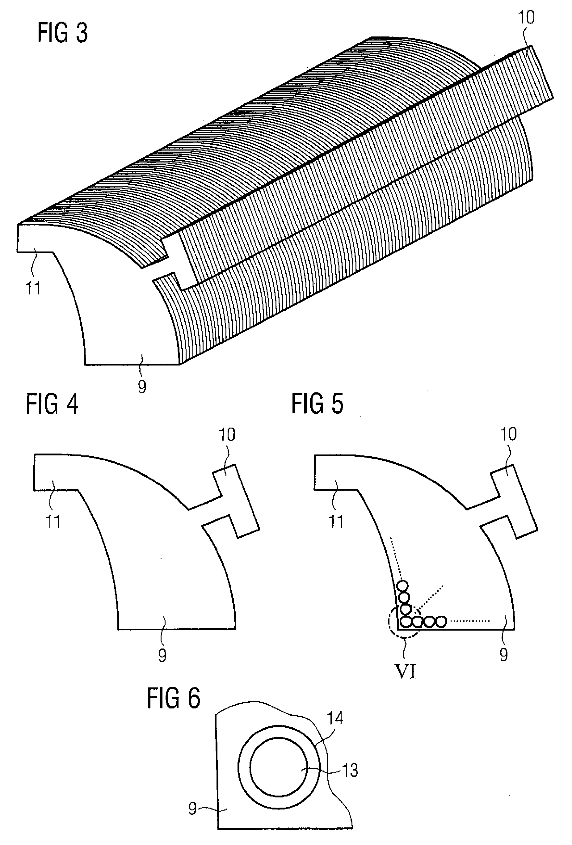 Dynamo-electrical machine with tooth-wound coils