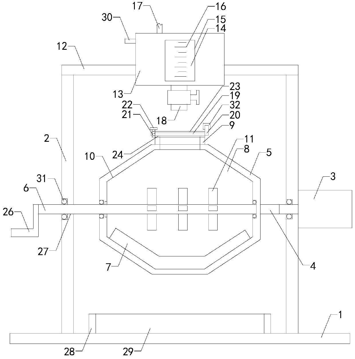 Cement stirring device for house construction engineering