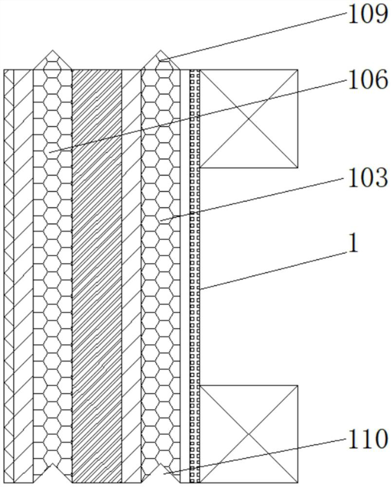 Purline-free rapid assembly type high-sound-reduction-index composite sound absorption and insulation modular structure