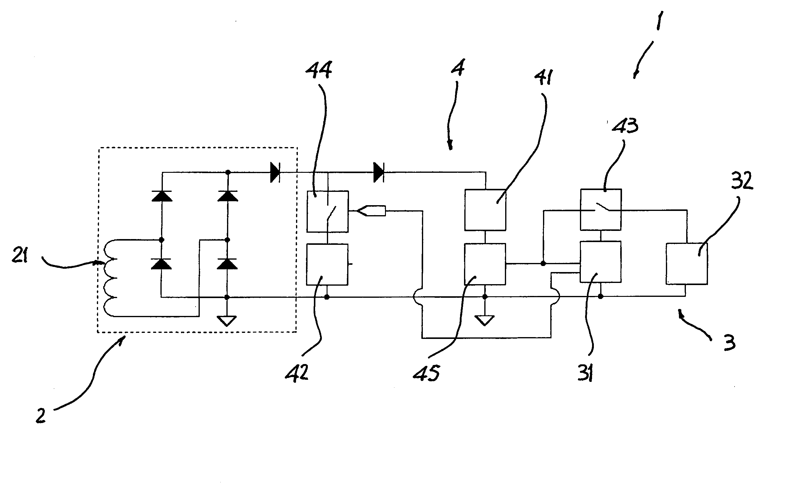 Self-supplied electronic protection device for automatic circuit-breakers