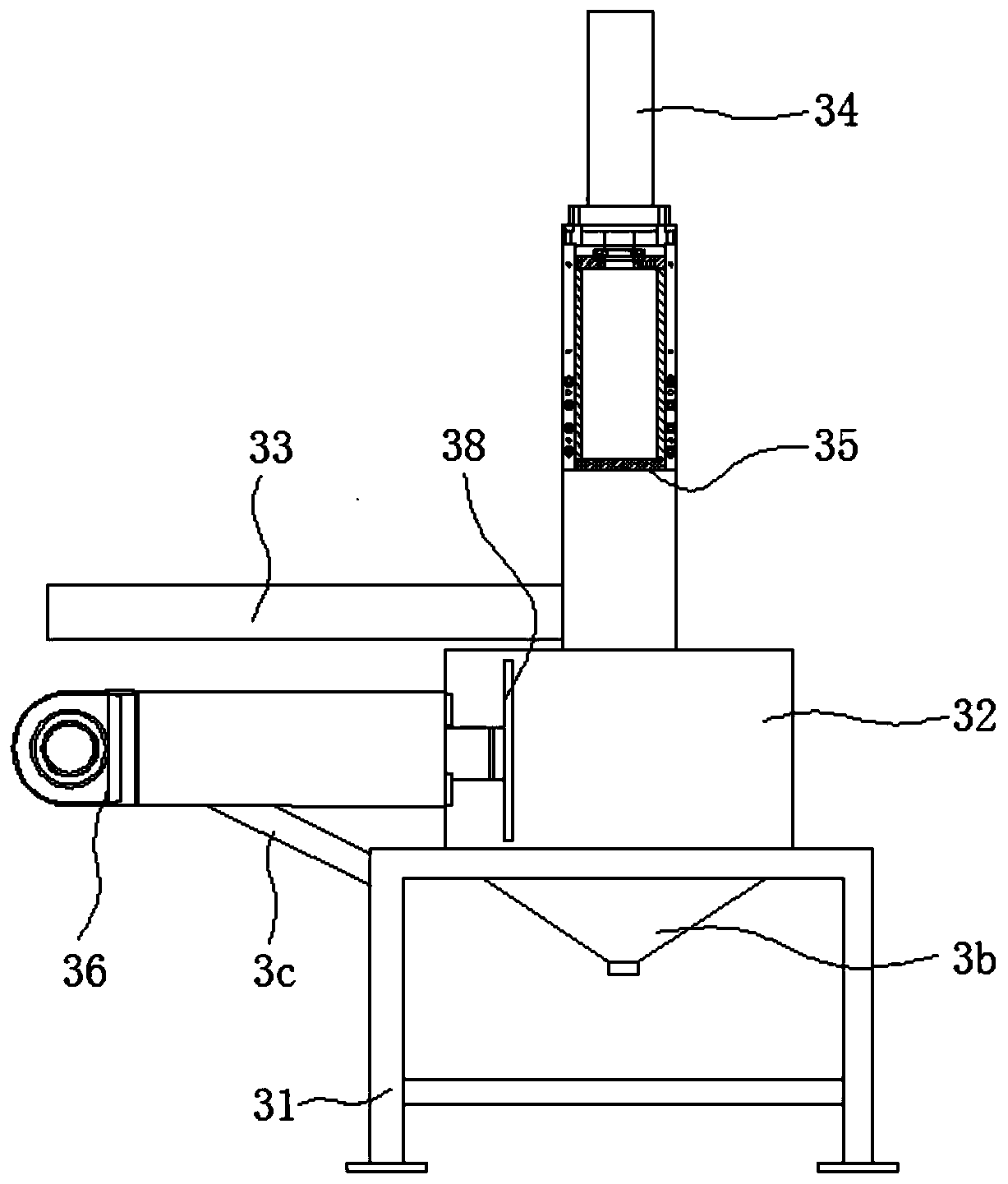 Leather dust collecting and compressing device