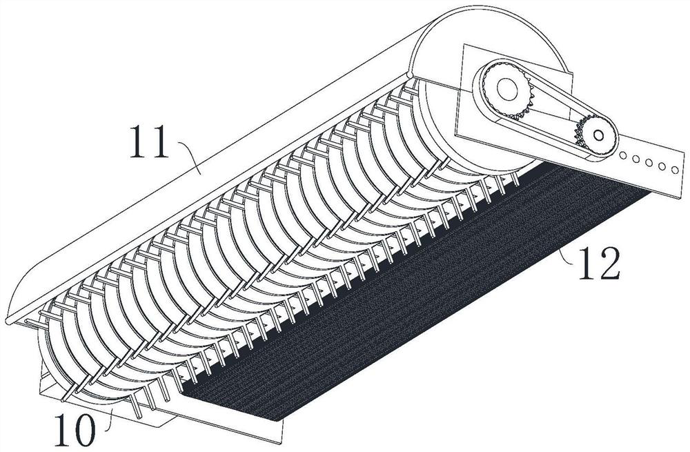 Straw gathering and bundling device used after crop harvesting