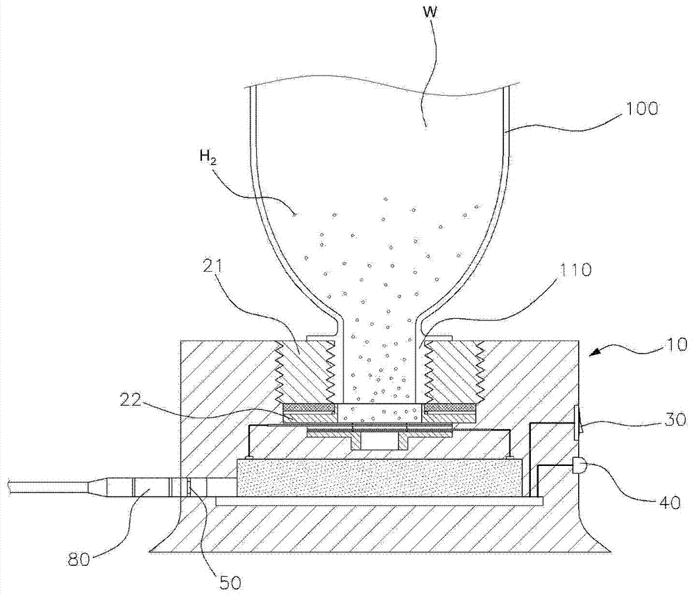 Portable apparatus for producing hydrogen water