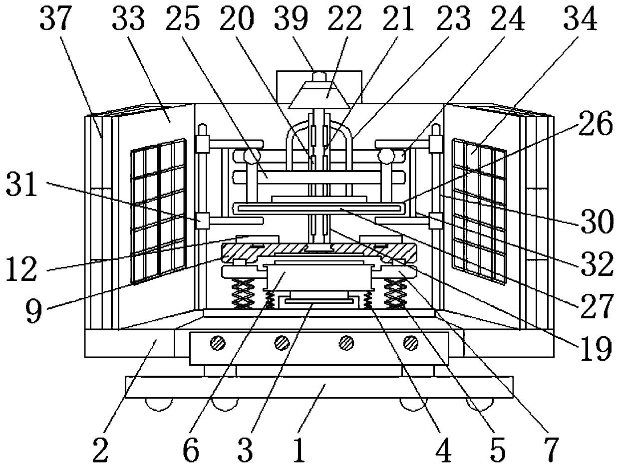 A rotating lighting non-standard parts testing platform with fixed fixtures