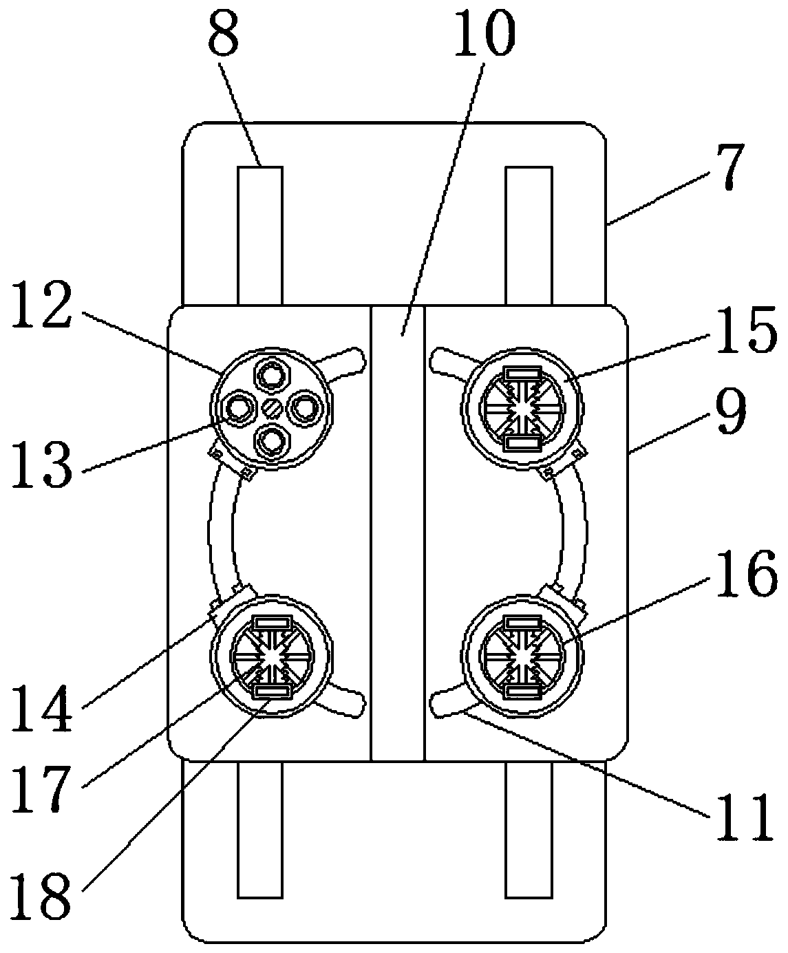 A rotating lighting non-standard parts testing platform with fixed fixtures