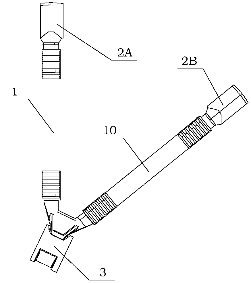 Aluminum alloy split V-shaped thrust rod and preparation method and hot riveting assembly method thereof