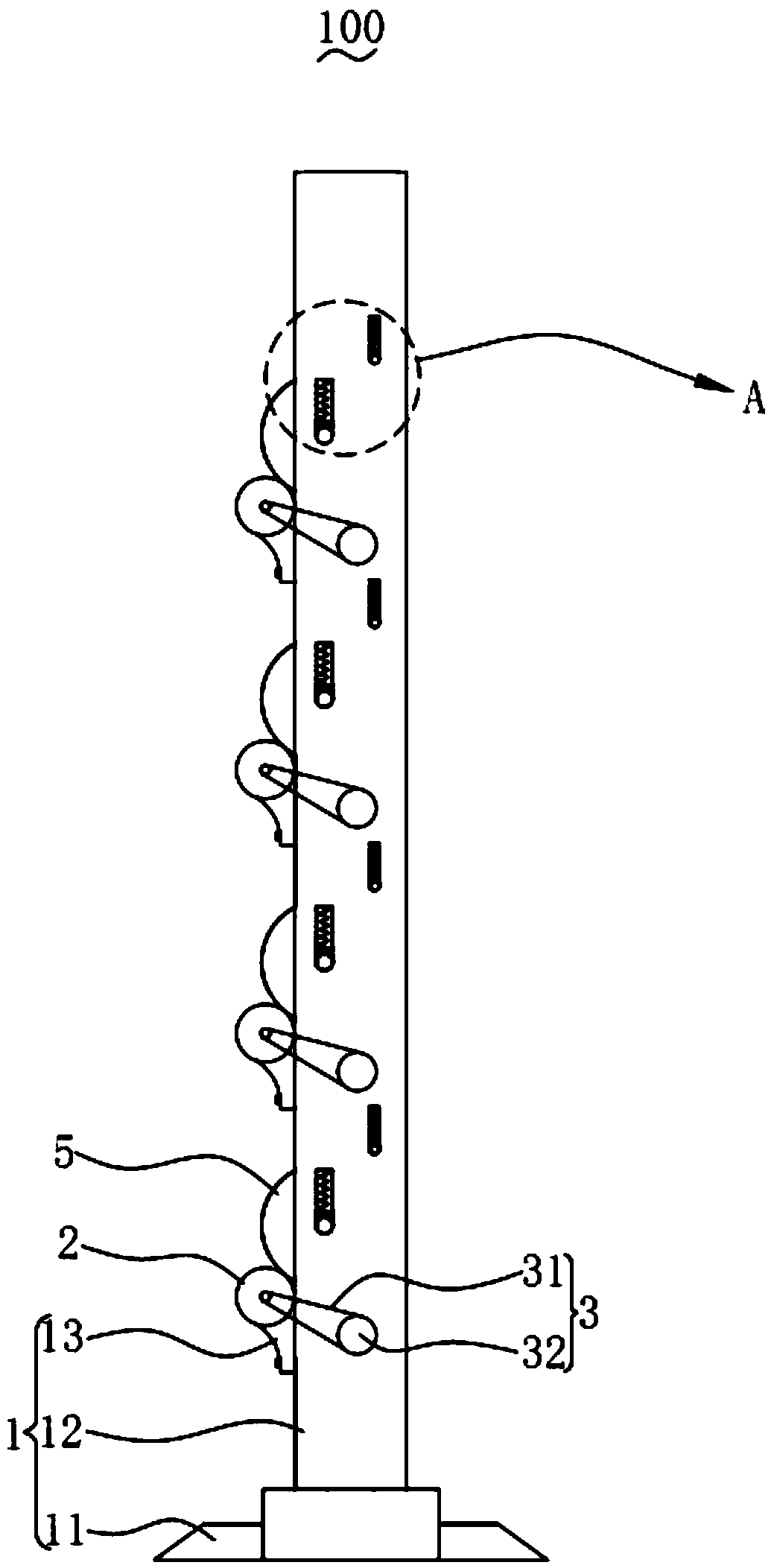 Wire winding device and leading wire drying system