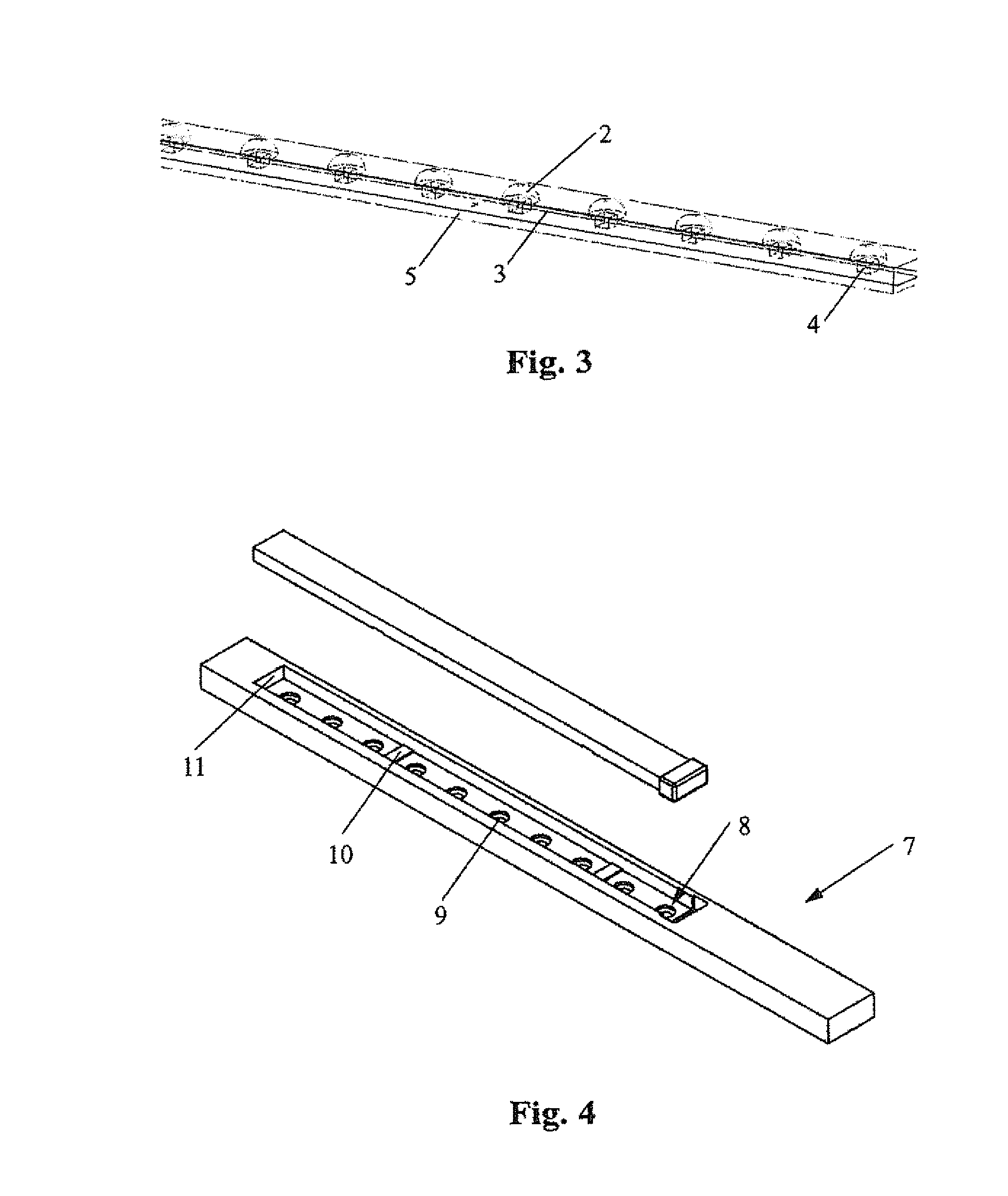 Lamp chain, method and the tooling for making the same