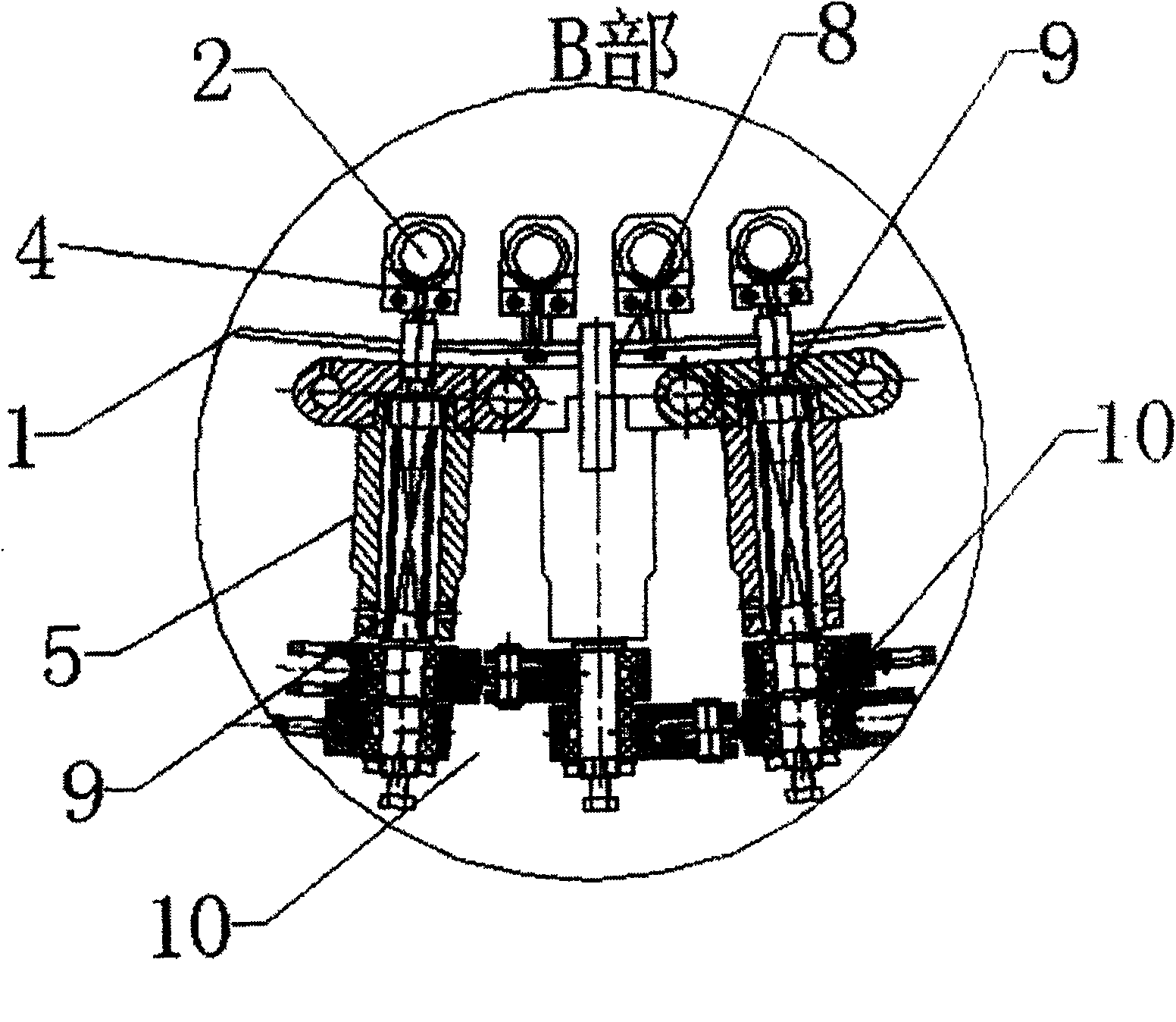 Equipment for bending, forming and tempering automobile glass