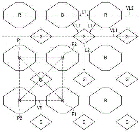 OLED pixel arrangement structure and display device