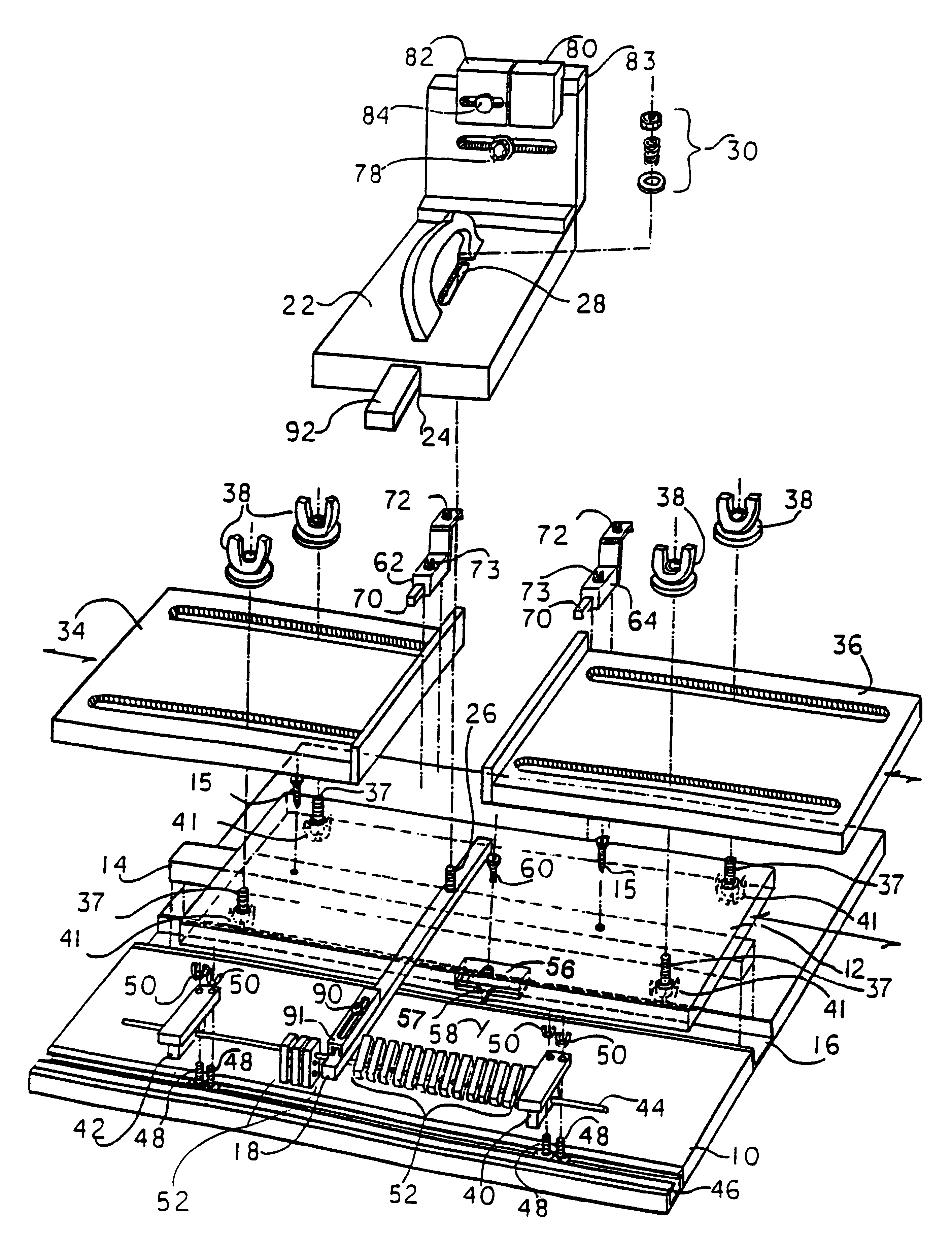Jig system for positioning the placement of multiple cuts in a workpiece