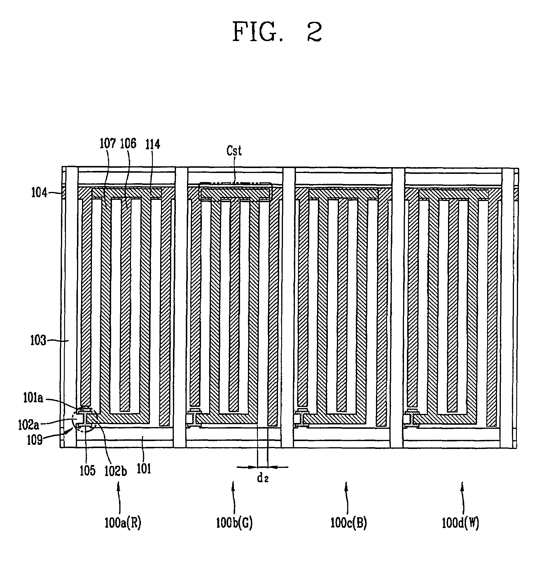 Plane switching mode liquid crystal display device having storage lines overlapping gate line and common line, and fabrication method thereof