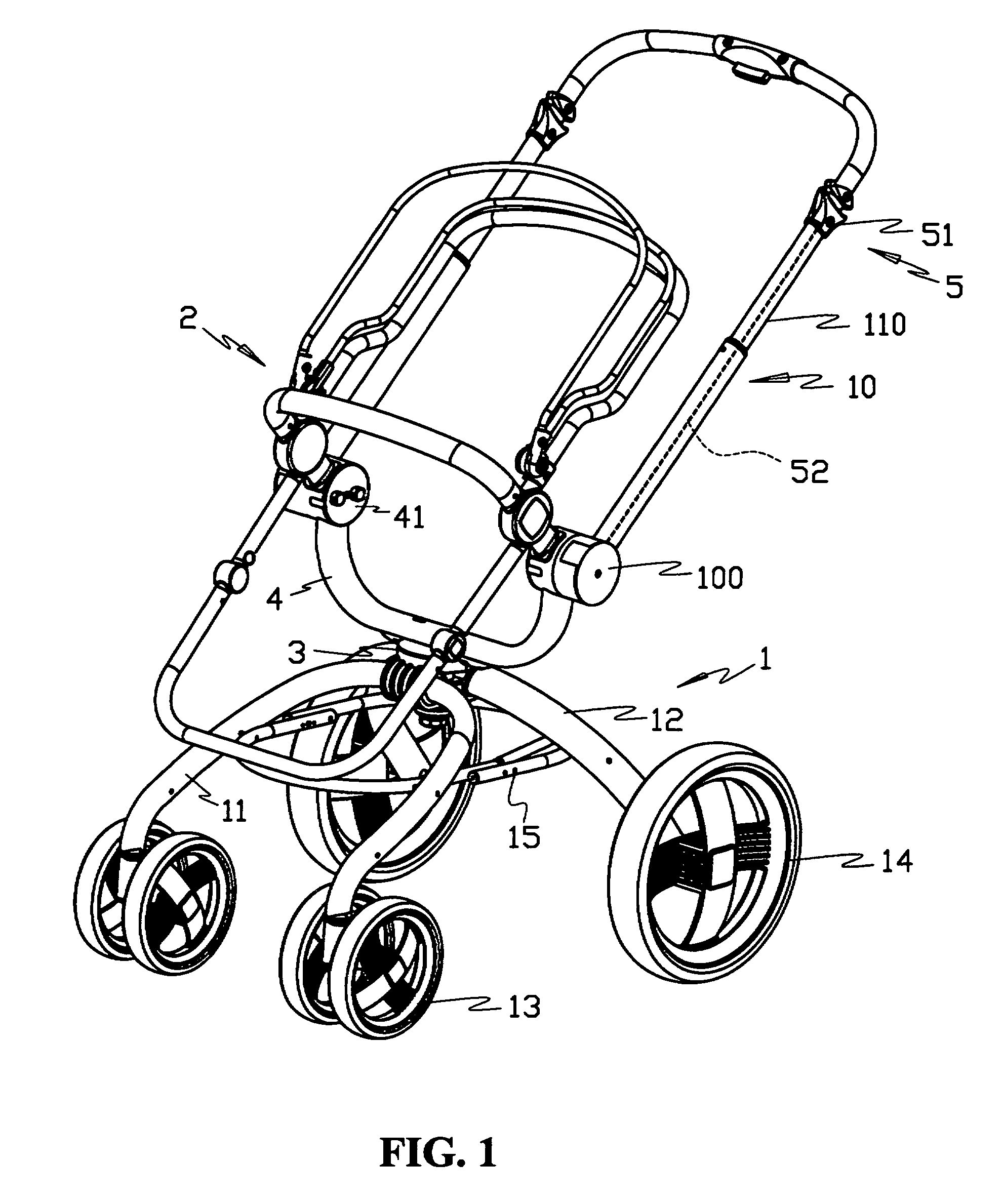 Baby stroller frame with seat direction changing mechanism